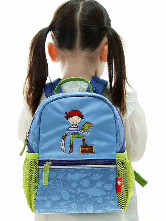 Sigikid Pirate School Bag Backpack Kindergarten Blue with Water Bottle Holder