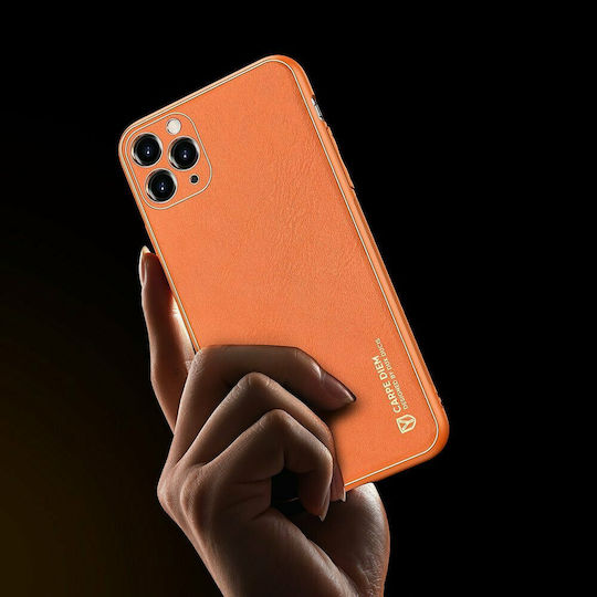 Dux Ducis Yolo Series Back Cover Synthetic Leather Orange (iPhone 12 / 12 Pro)