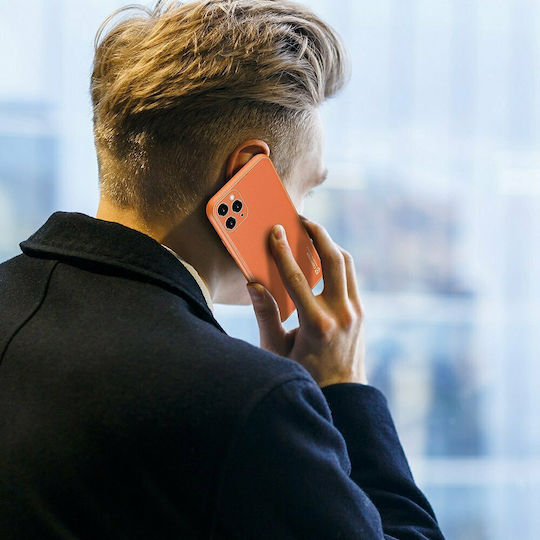 Dux Ducis Yolo Series Back Cover Synthetic Leather Orange (iPhone 12 / 12 Pro)