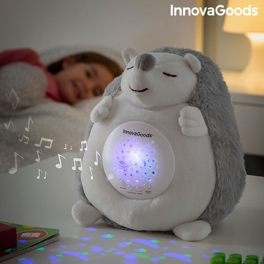 InnovaGoods Jucărie de Somn Arici din Țesătură cu Sunete Albe și Lumină pentru 36++ Luni