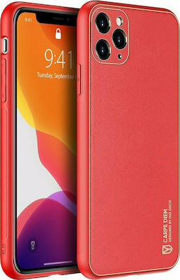 Dux Ducis Yolo Series Umschlag Rückseite Synthetisches Leder Rot (iPhone 12 / 12 Pro) 02424