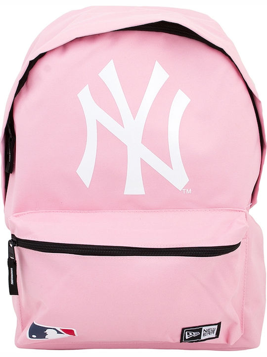 New Era Screen Print To Ny & Mlb Logo School Bag Backpack Junior High-High School in Pink color 20lt