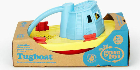 Green Toys Βαρκούλες Μπάνιου για 6+ Μηνών Tug Boat Blue