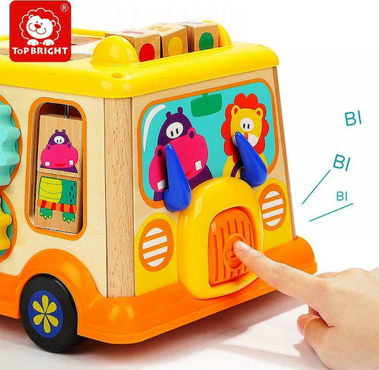 Top Bright Shape Sorting Toy Educational Shape Sorting made of Wood with Sounds for 18++ Months