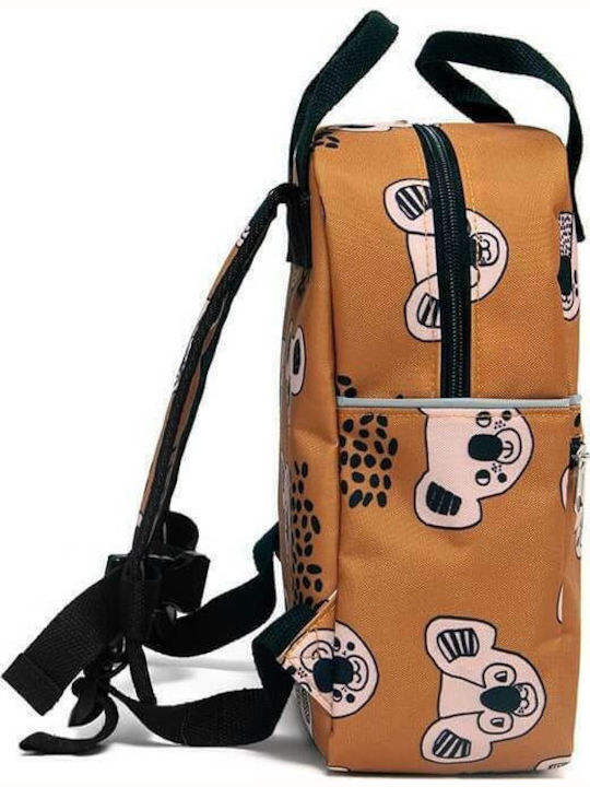 Petit Monkey Koala Σχολική Τσάντα Πλάτης Νηπιαγωγείου Καφέ με Θήκη για Παγούρι