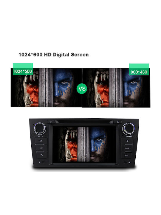 Car Audio System for BMW E90 / E91 / E92 / Series 3 2005+ (Bluetooth/USB/WiFi/GPS/Apple-Carplay/Android-Auto) with Touch Screen 2"