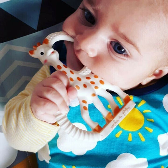 Sophie La Girafe Πανάκι Μωρού με Κλιπ Πιπίλας & Μασητικό Δακτύλιο Μπεζ