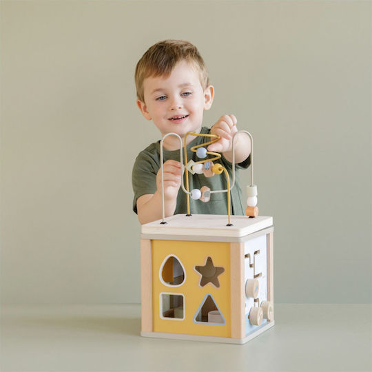 Little Dutch Куб за дейности Activity Cube Little Goose от дърво със звуци за 18++ месеца