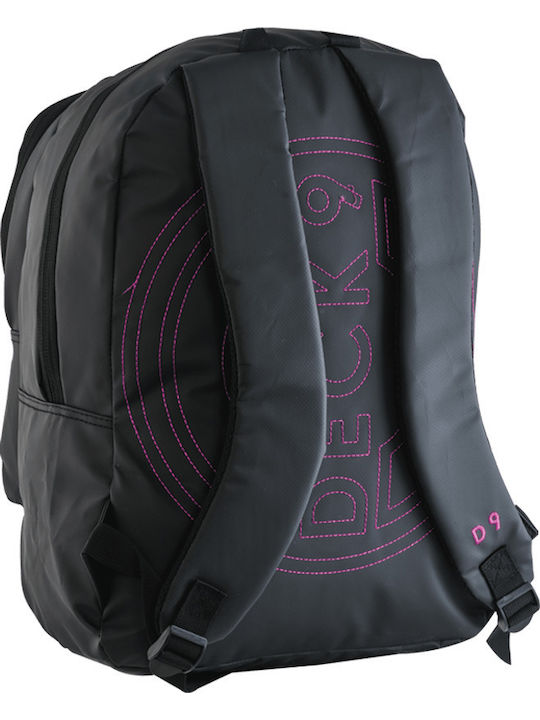 Deck 9 Black Glare School Bag Backpack Elementary, Elementary in Black color