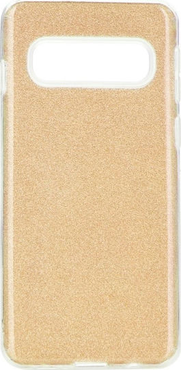 Forcell Back Cover Σιλικόνης Χρυσό (Galaxy S10+)