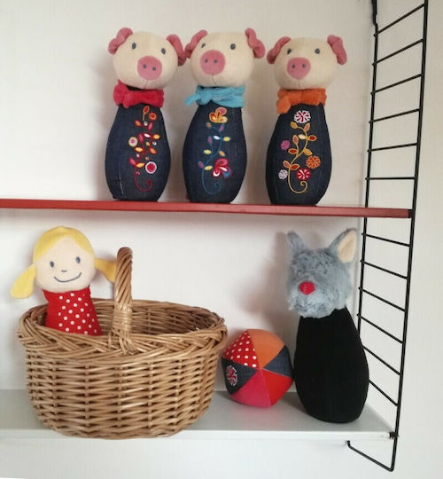 Egmont Bowling Bowling Game Wolf made of Fabric for 6++ Months