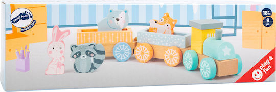 Small Foot Vehicle Train With Animals made of Wood for 18++ Months