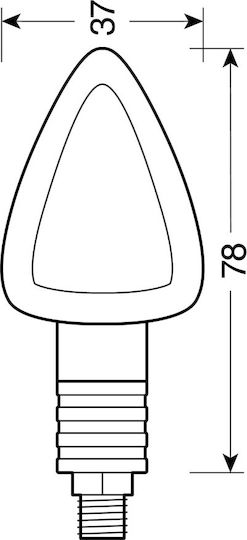 Lampa Φλας Μοτοσυκλέτας LED 2τμχ