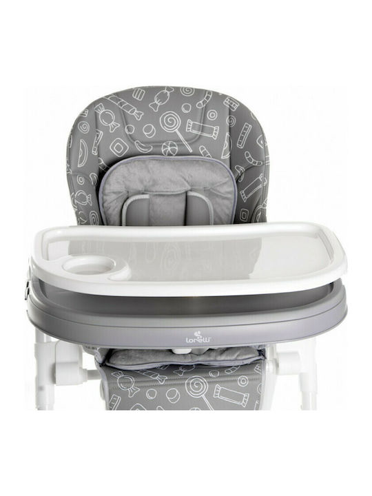 Lorelli Campanella Foldable Baby Highchair with Adjustable Height Gray