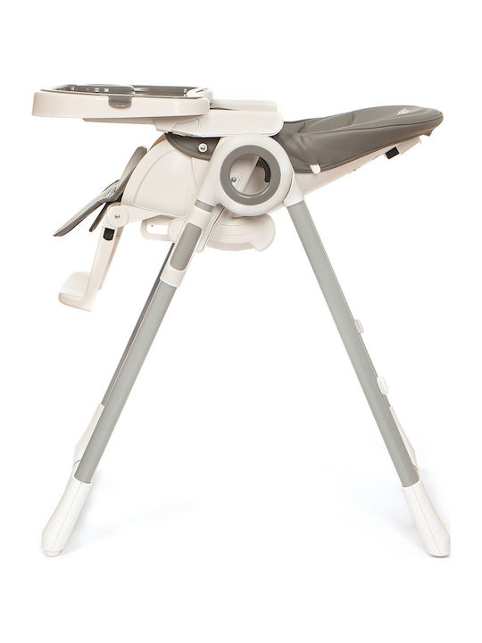 Baby Adventure Viva 2 Foldable Baby Highchair with Metal Frame & Leather Seat Anthracite