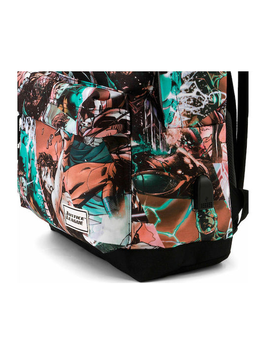 Karactermania Justice League Comics Schulranzen Rucksack Junior High-High School Mehrfarbig