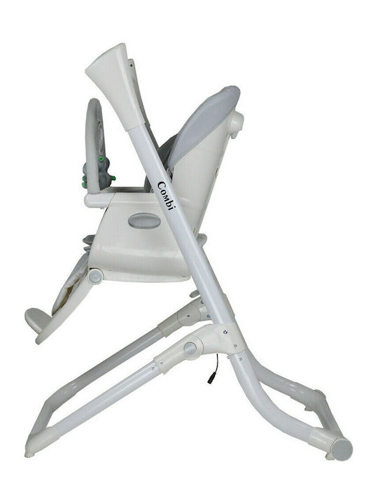 Bebe Stars Combi Foldable Baby Highchair 2 in 1 with Adjustable Height Gray