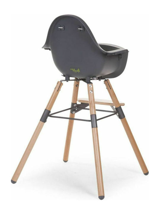 Childhome Evolu 2 Baby Highchair with Adjustable Height Gray