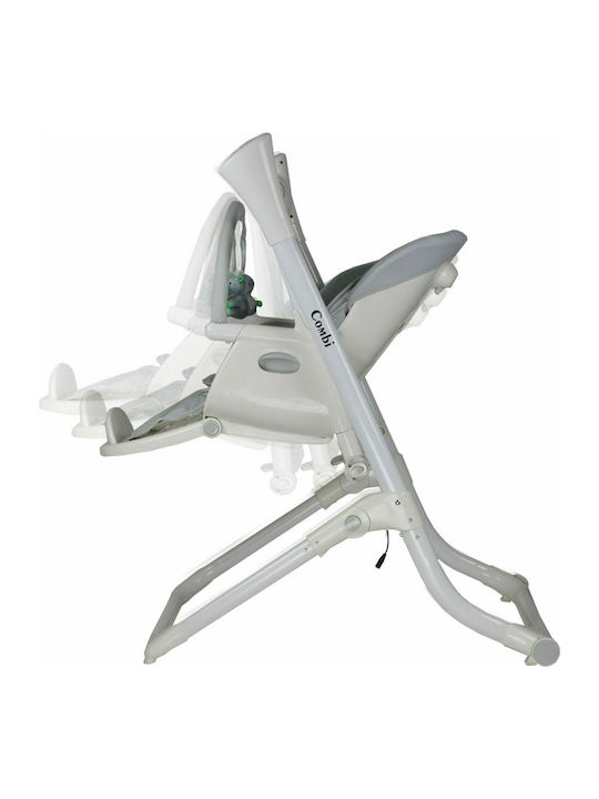 Bebe Stars Combi Foldable Baby Highchair 2 in 1 with Adjustable Height Gray