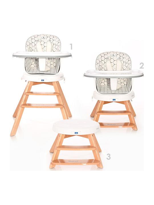 Lorelli Napoli Baby Highchair 3 in 1 with Adjustable Height Blue Surf Bears