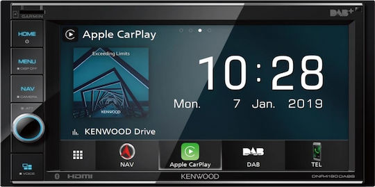Kenwood Ηχοσύστημα Αυτοκινήτου 2 DIN (Bluetooth/USB/WiFi/GPS/Apple-Carplay/Android-Auto) με Οθόνη Αφής 6.2"