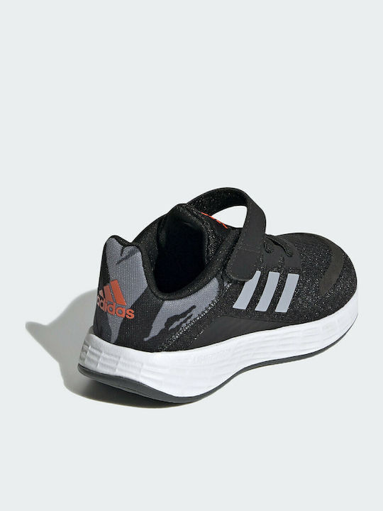 Duramo Duramo SL I Kids Sports Shoes Running with Hoop & Loop Closure Core Black / Halo Silver / Solar Red