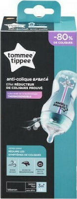 Tommee Tippee Sticlă de Plastic pentru Bebeluși Closer to Nature Anti-Colici cu Tetină de Silicon pentru 3+ luni Turquoise 340ml 1buc