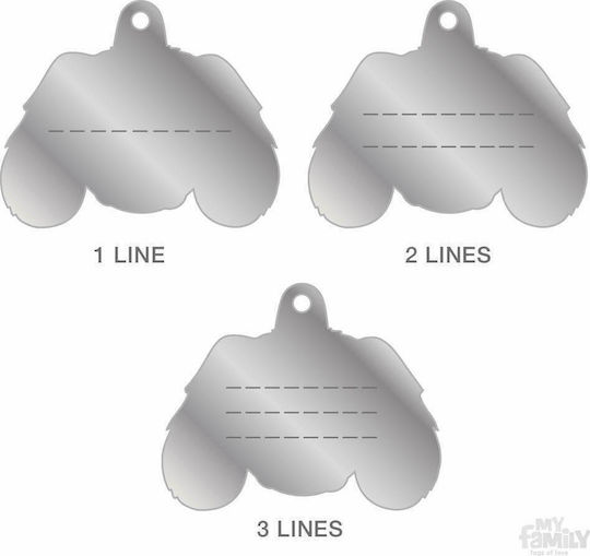 My Family Friends Cavalier King Hunde-Identifikationsmarke Orange Metall Personalisierung