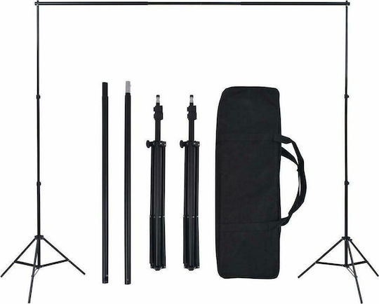 vidaXL Studio with 5 Colored Backgrounds & Adjustable Support Stand Photography Backdrop Fabric 300x1600cm Multicolour