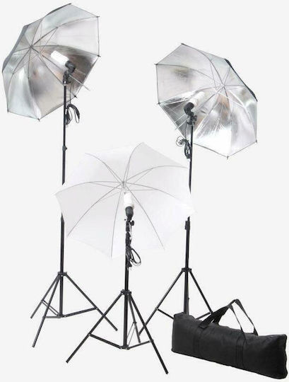 vidaXL Photography & Video Lighting Kit 3 Lights 24W 5500K With Tripod