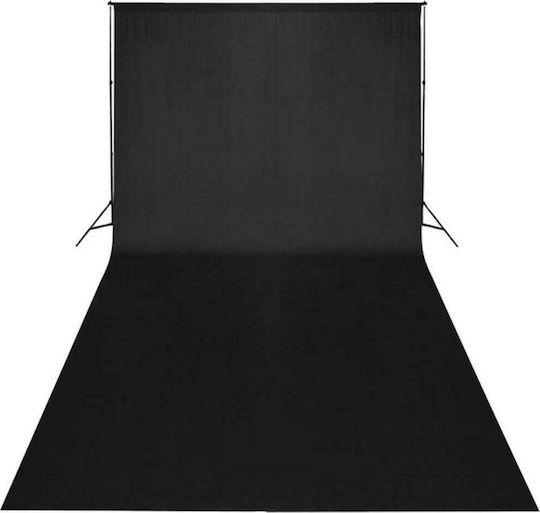 vidaXL Hintergrundsystem & Beleuchtung Fotohintergrund Papier 300x600cm Schwarz