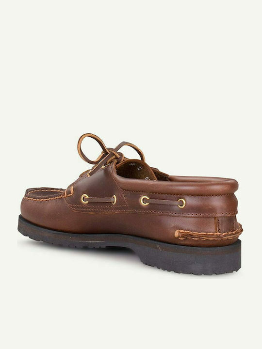 Memphis C55 Men's Leather Boat Shoes Brown