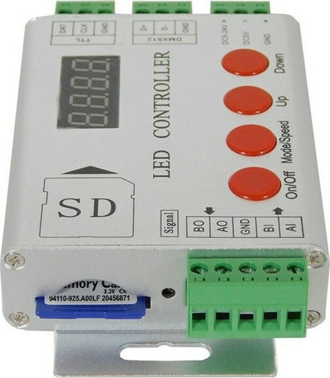 GloboStar Ασύρματο RGB Controller RF με Κάρτα SD 73444