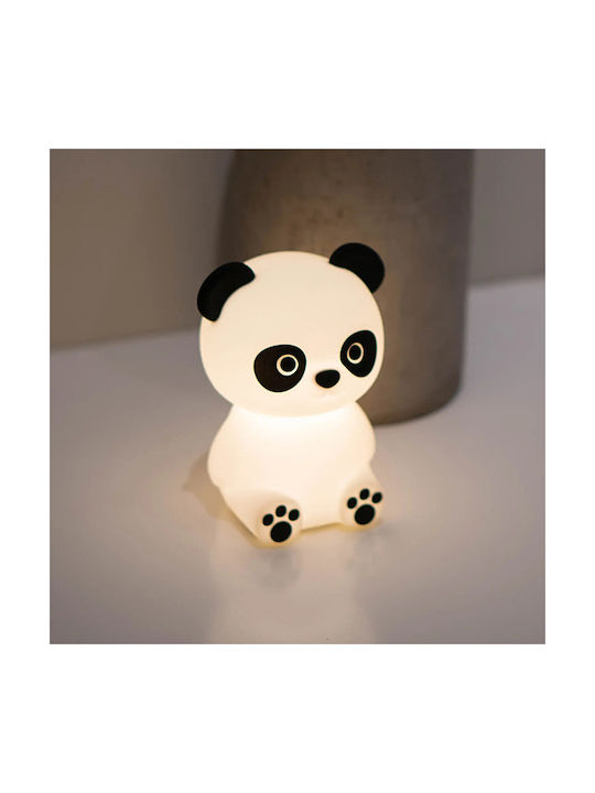 Josef Niermann Παιδικό Διακοσμητικό Φωτιστικό Paddy Panda με Εναλλαγές Χρωματισμών Λευκό 13.5x9.5x7.5εκ.