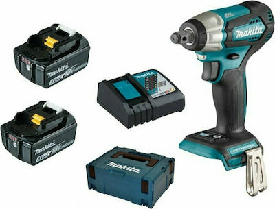 Makita Brushless Impact Wrench Battery 18V 2x5Ah with Socket 1/2"