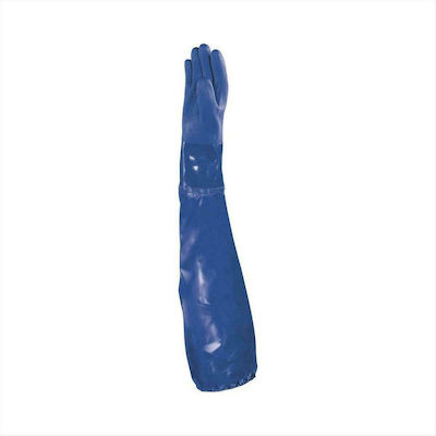 Delta Plus Petro Gloves for Work Blue PVC/Cotton Chemical