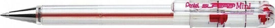 Pentel Superb Mini BK77 Pen Ballpoint 0.7mm with Red Ink BK77S-B