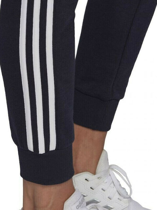 Essentials French Terry 3-Stripes Долнище на анцуг с гума Тъмносин