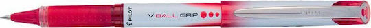 Pilot V-Ball Grip Pen Rollerball 0.5mm Red with Red Ink