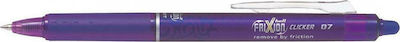 Pilot Frixion Ball Clicker Tattoo design Pen Gel 0.7mm with Purple Ink