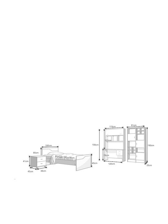 Αμοργός 9 Μονό για Στρώμα 90x190cm Αμοργός 9 Μονό για Στρώμα 90x190cm