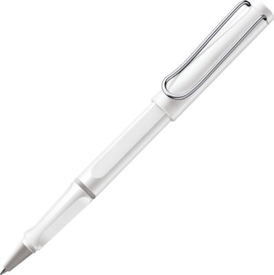 Lamy Safari 319 Pen Rollerball with Blue Ink White