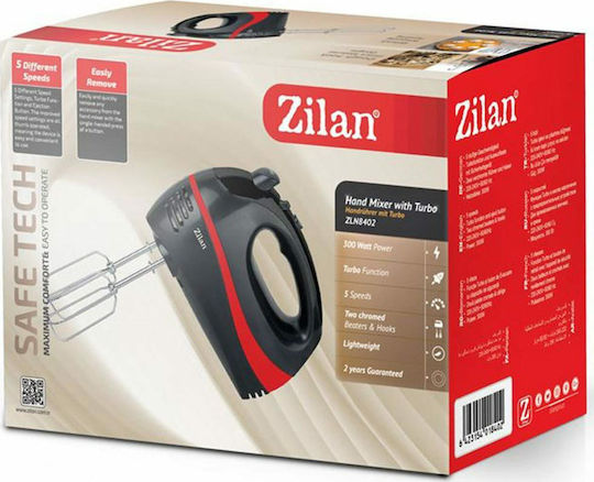 Zilan Миксер Ръчен 300W Черен