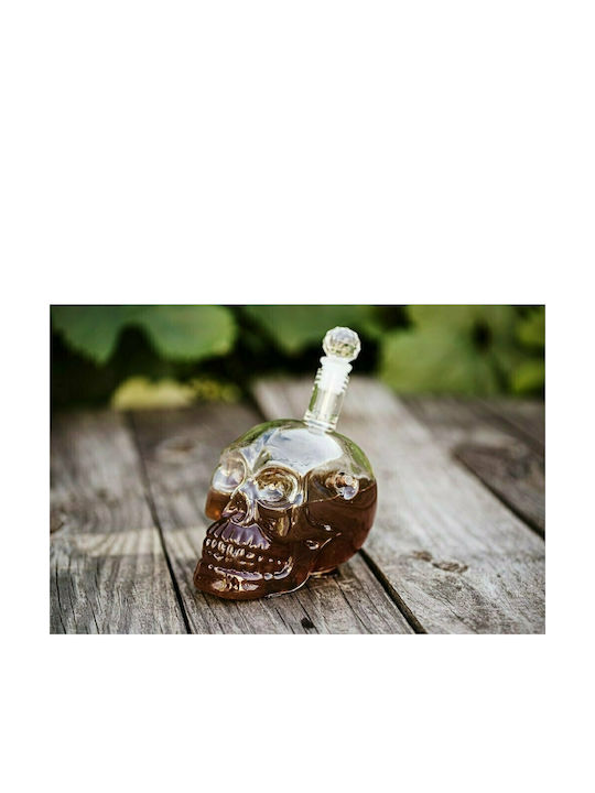Gadget Master Skull Glass Whiskey Decanter with Stopper 700ml