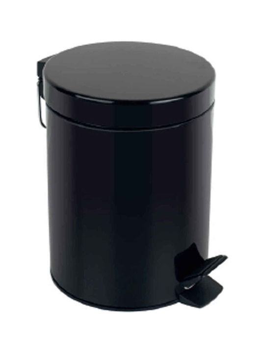 Dimitracas Sydney Metallic Toilet Bin 5lt Black