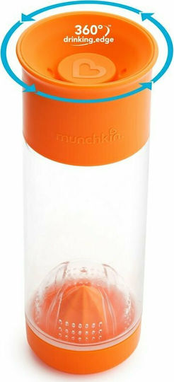 Munchkin Παιδικό Ποτηράκι Miracle Fruit Infuser από Πλαστικό Πορτοκαλί 590ml για 12m+