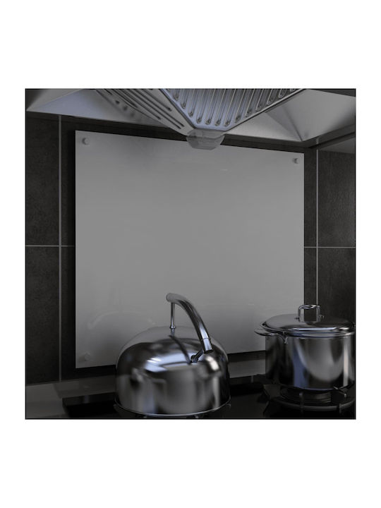 vidaXL Rectangular Glass Back in White Colour 70x60cm 249453