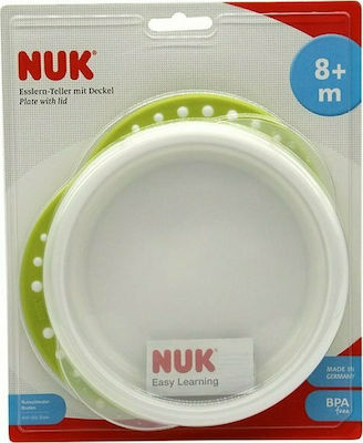 Nuk Baby Food Plate made of Plastic Green/White