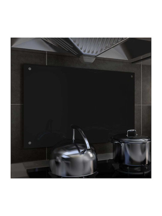 vidaXL Rectangular Back Glass in Black Colour 80x50cm 249485