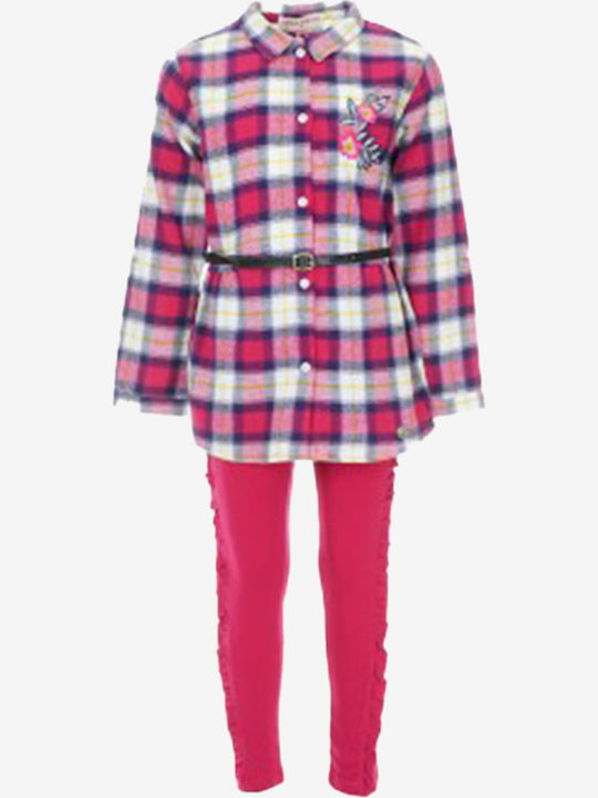 Εβίτα Kids Set with Pants Winter 2pcs Fuchsia